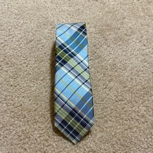 Classic Plaid Blue and Green Men's Tie